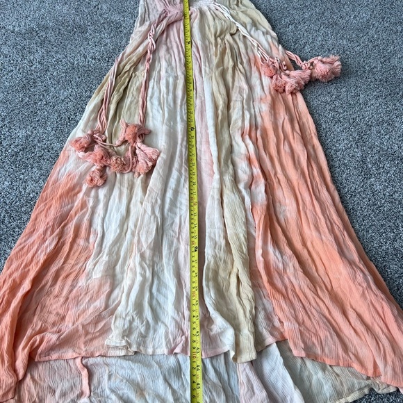 Liquorish Tassel Pastel Maxi Dress Peach Blush Backless Women's Small/Medium - Picture 4 of 10